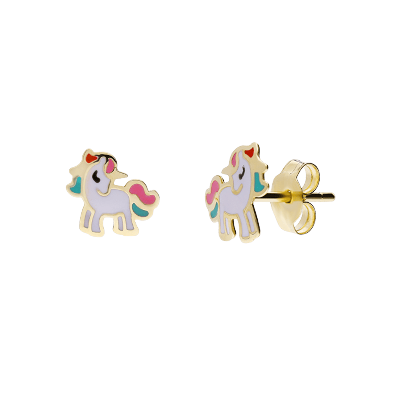Ohrring aus 585er Gold, Einhorn