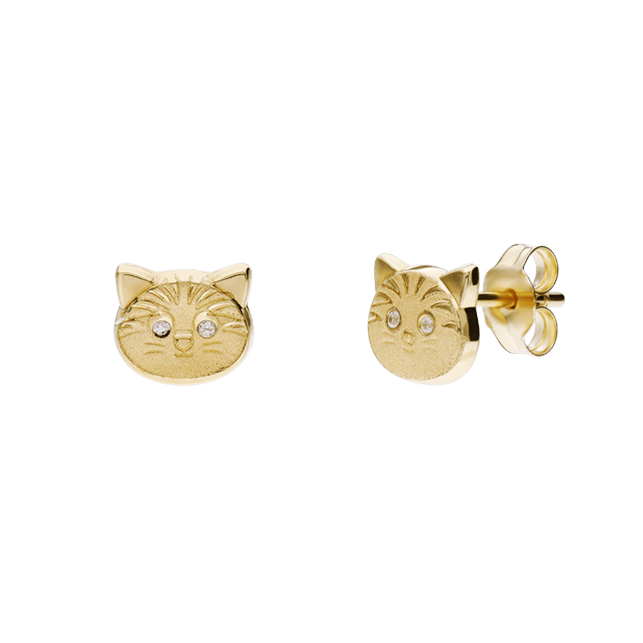 Ohrring aus 585er Gold, Katze