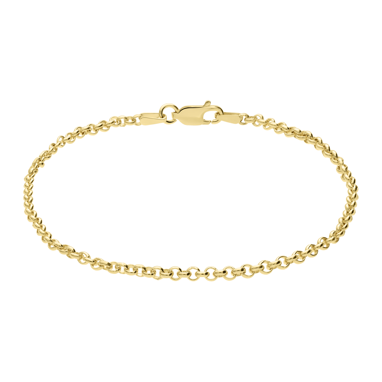 Zilveren goldplated schakelarmband voor dames