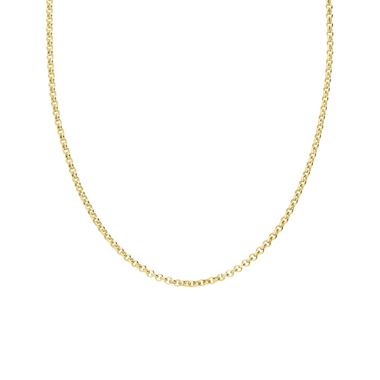 Zilveren goldplated schakelketting voor dames