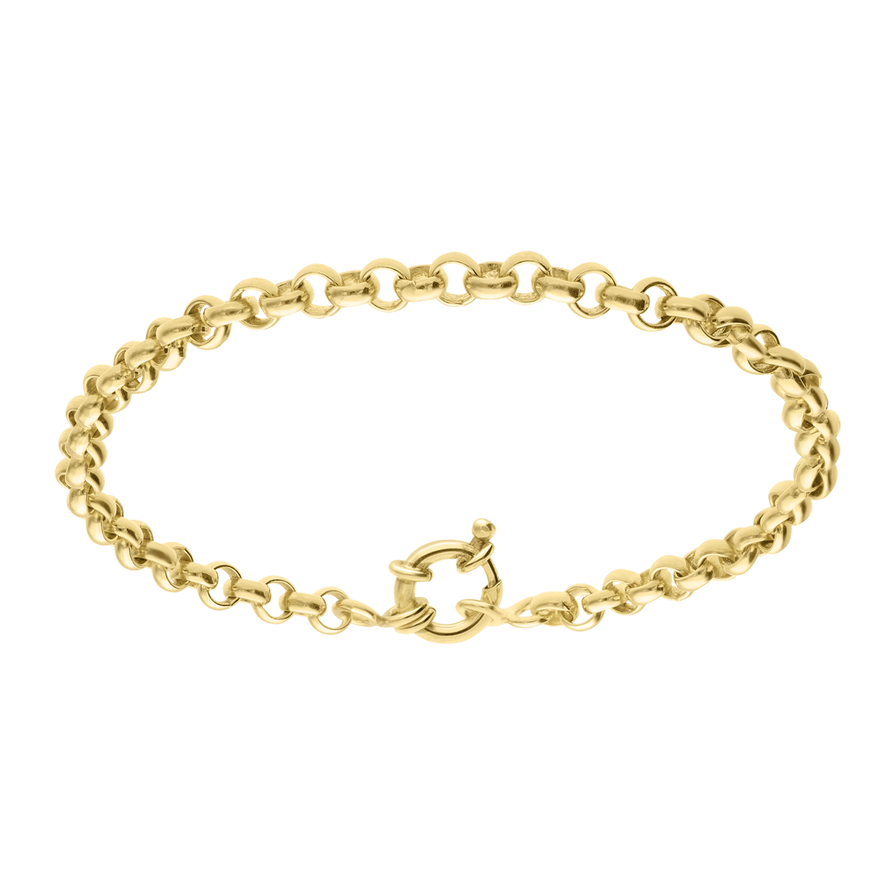 Armband aus 925er Silber, vergoldet, Jasseron-Glied