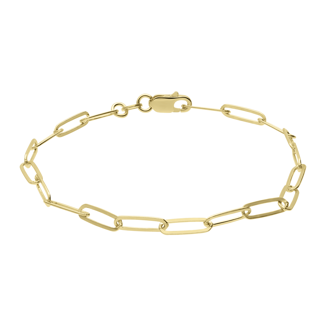 Armband aus 925er Silber, vergoldet, Büroklammerglied