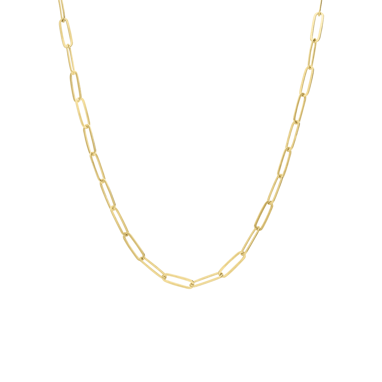 Zilveren goldplated schakelketting voor dames