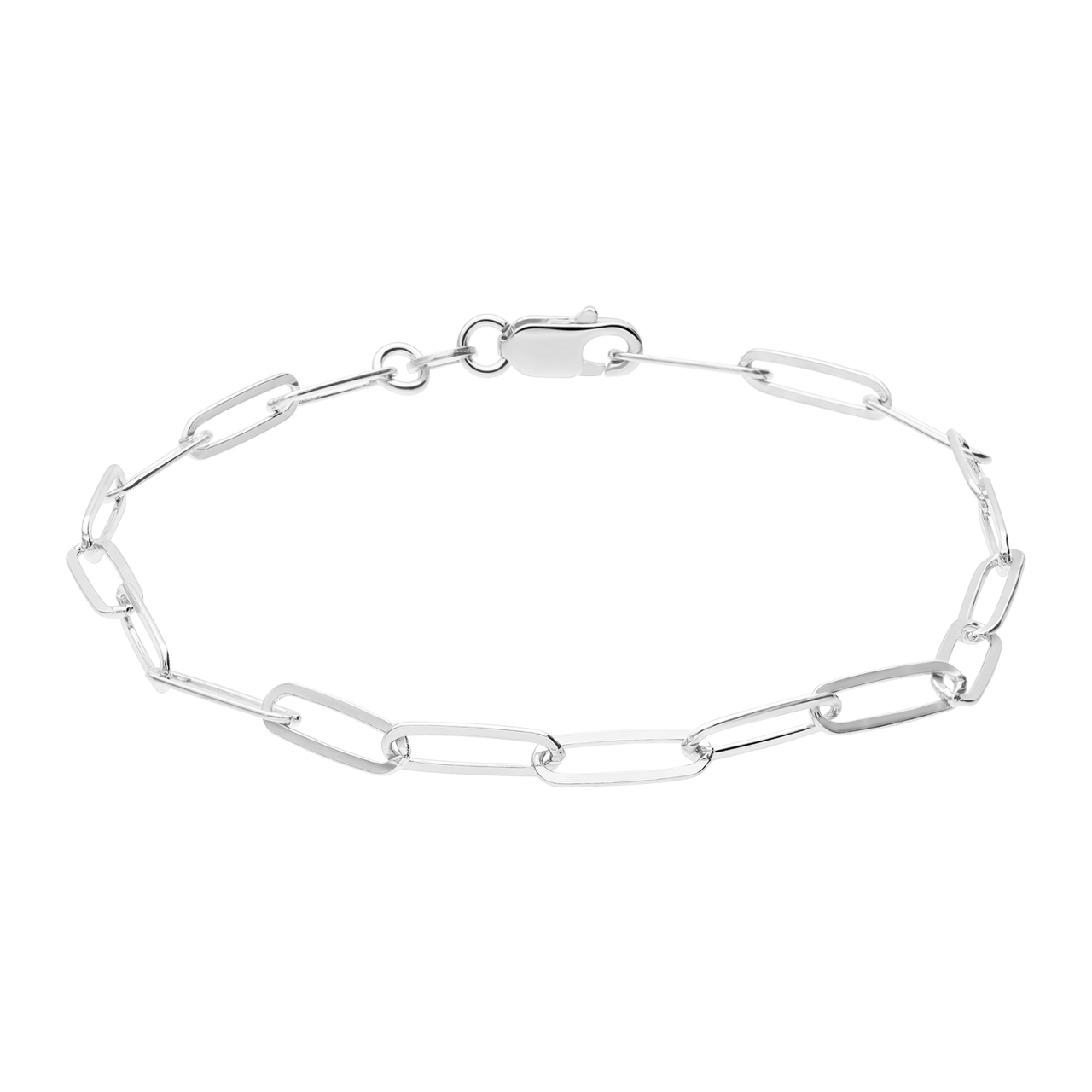 Armband aus 925er Silber, Büroklammerglied