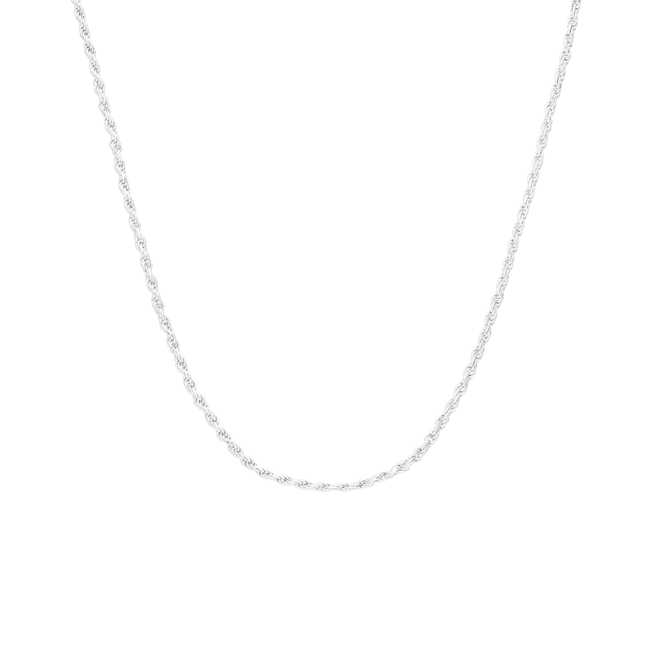 Zilveren koord collier