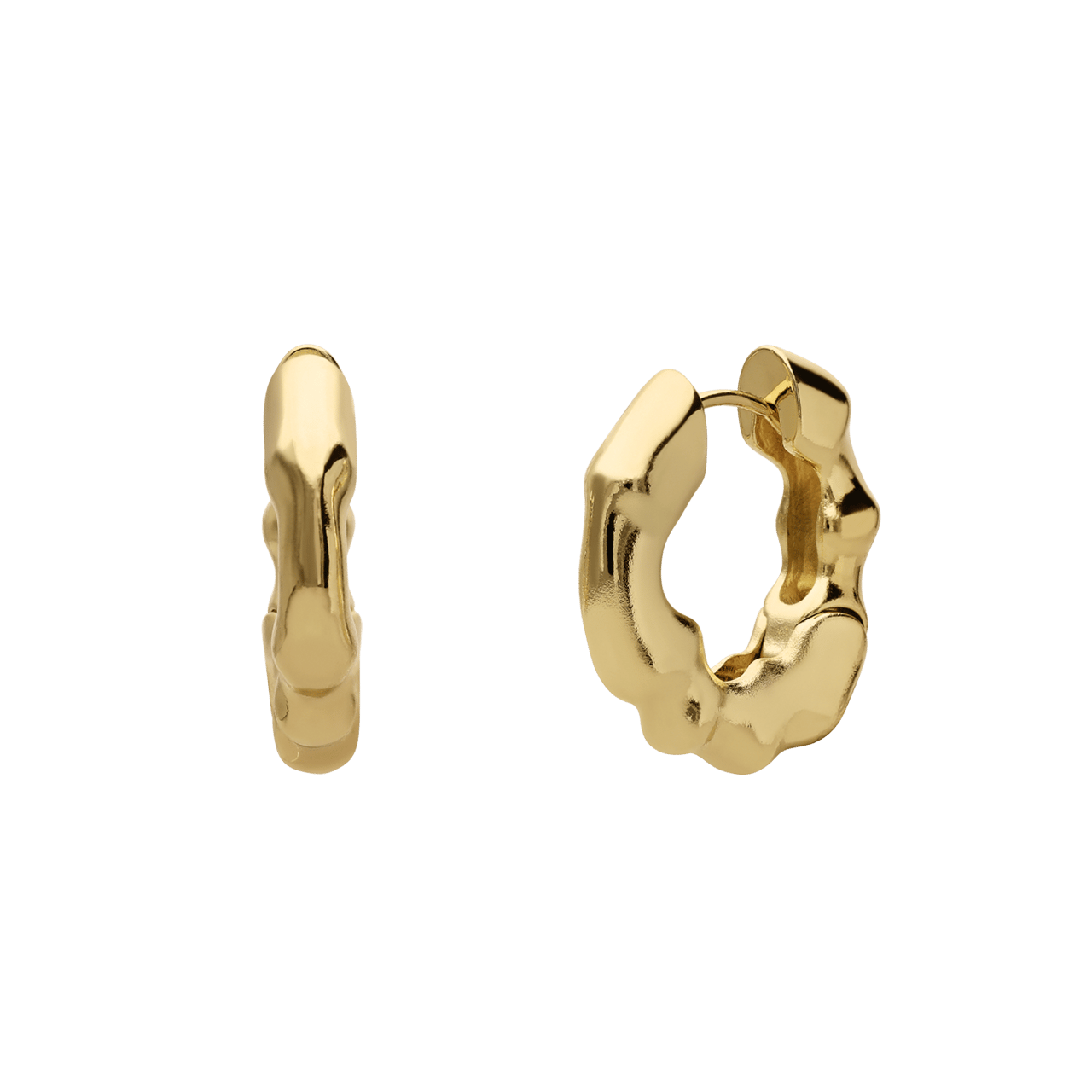 Bijoux goudkleurige oorringen bewerkt voor dames