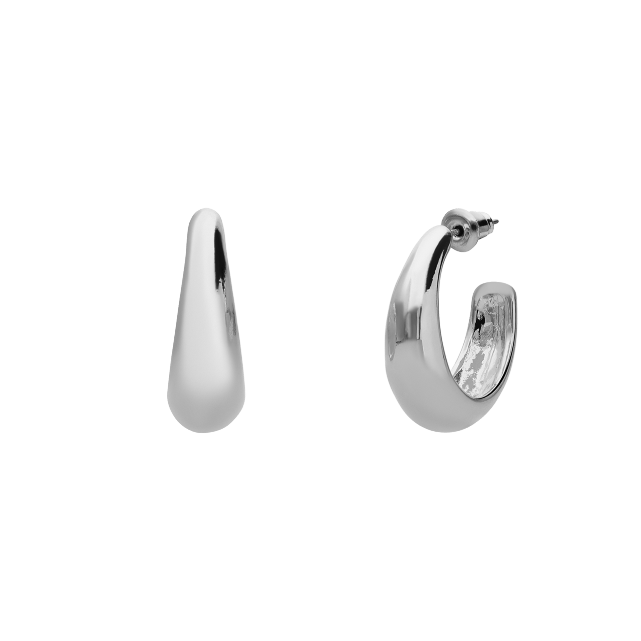 Bijoux zilverkleurige oorringen voor dames