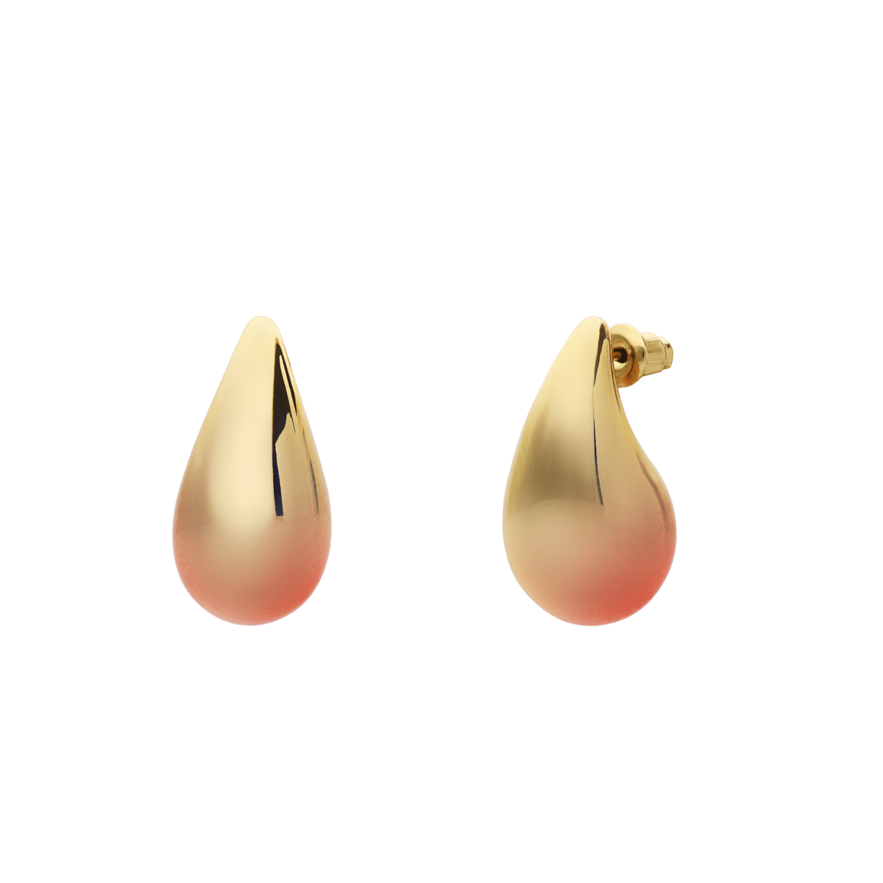 Goldfarbene Modeschmuckohrringe, Tropfen