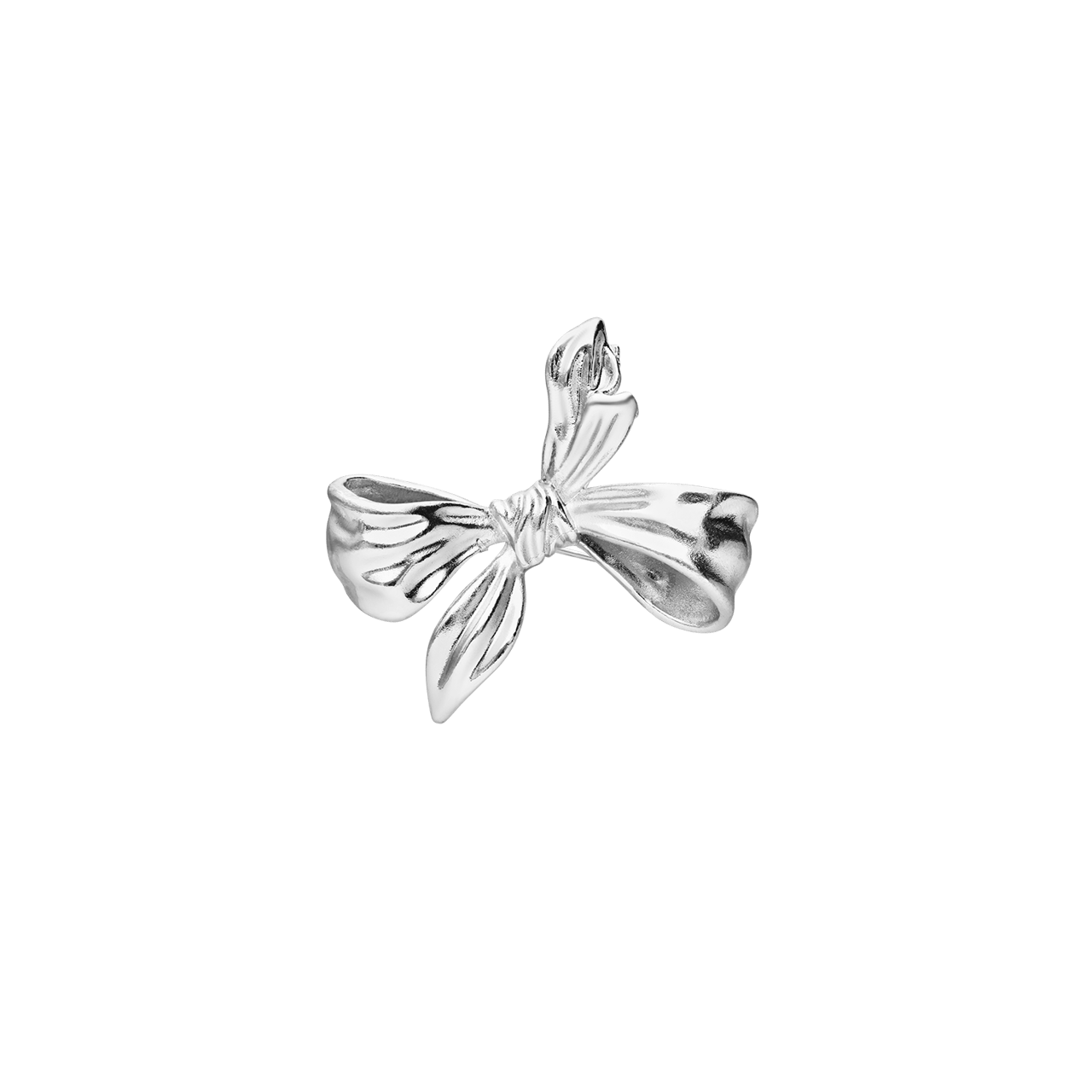 Zilverkleurige bijoux broche strik