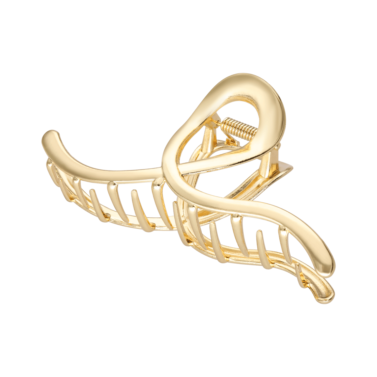 Goldfarbene Haarklammer, Schleife