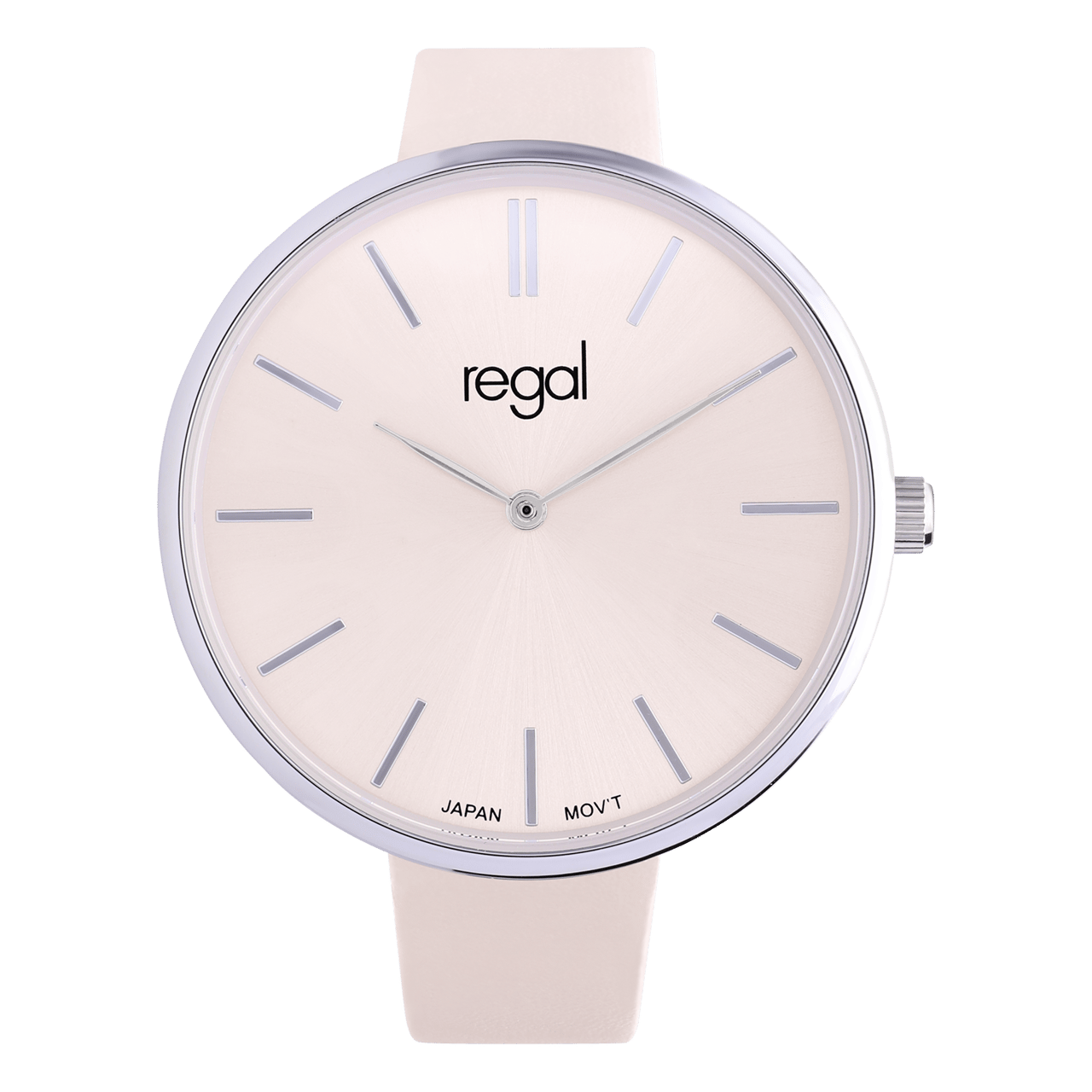 Regal Damen-Armbanduhr mit Band in Pfirsich