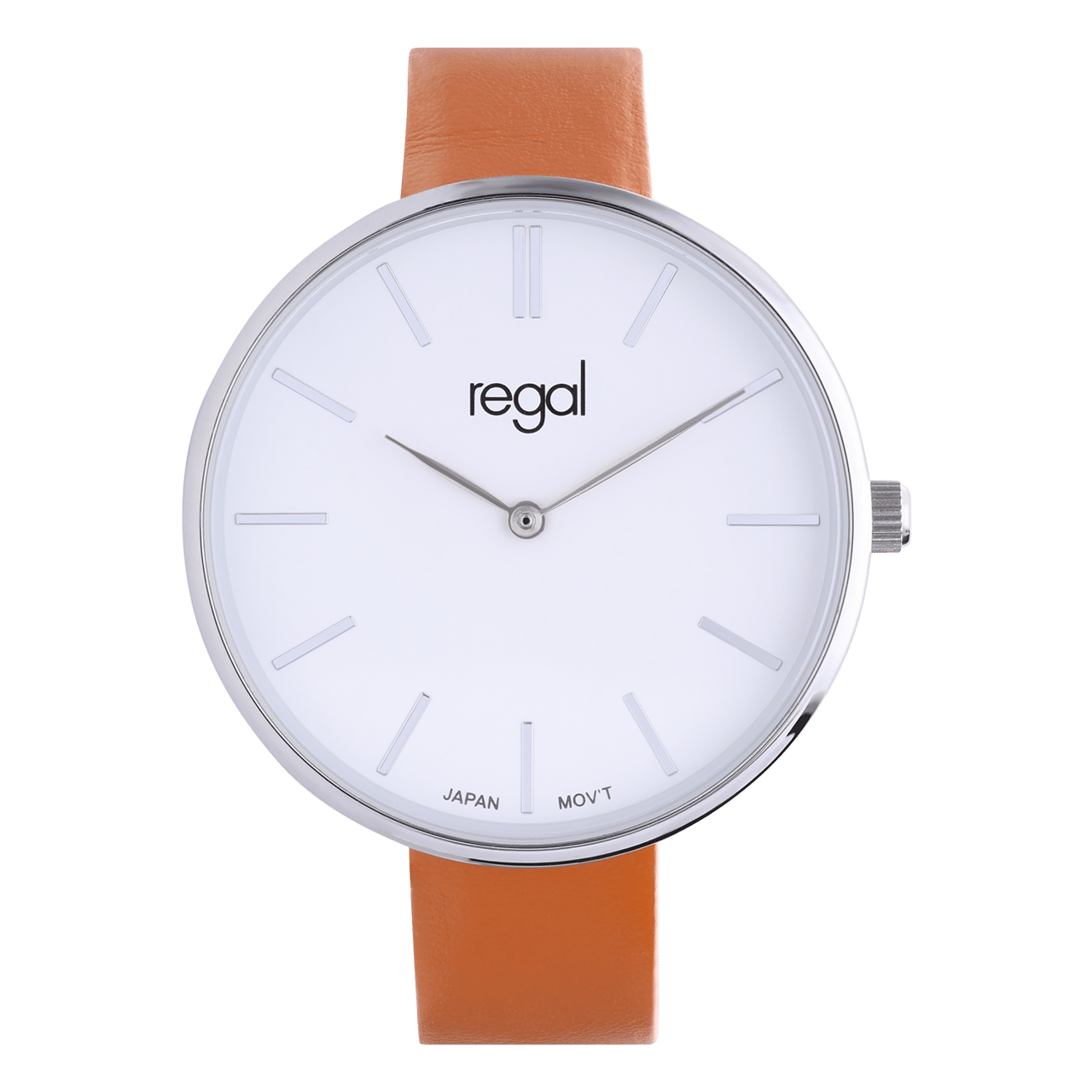 Regal dames horloge met licht bruine band