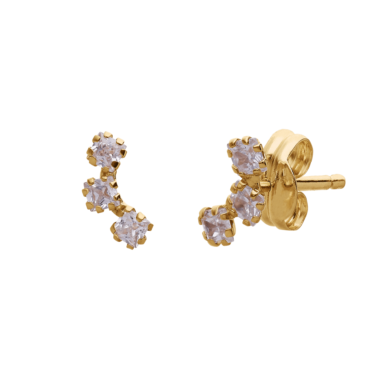 Ohrringe aus 375er Gold mit Zirkonia