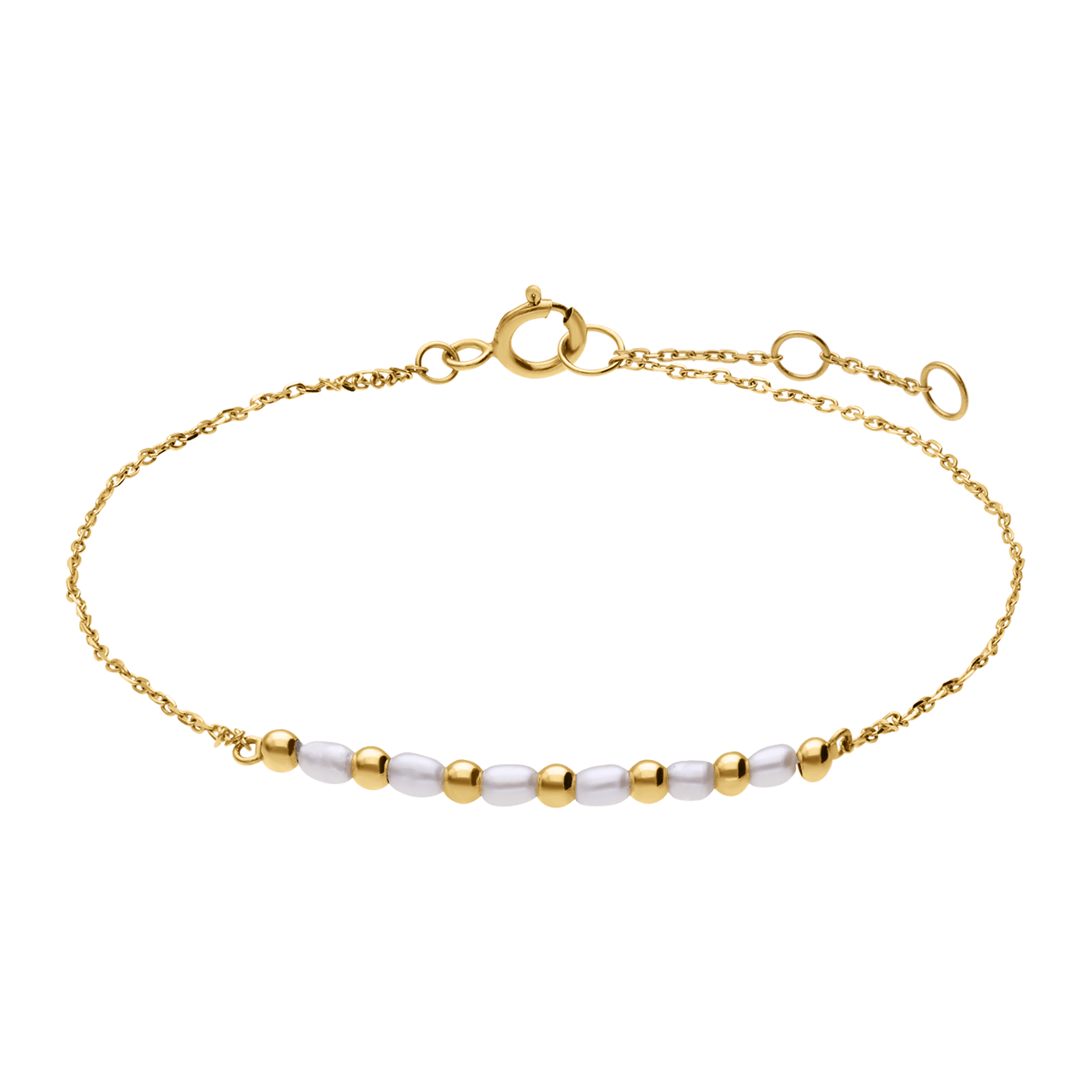 Armband aus 585er Gelbgold mit Perlen