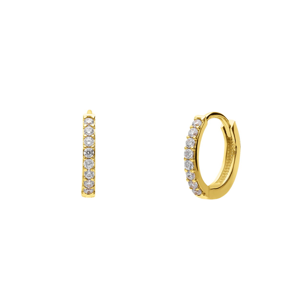 Ohrringe aus 375er Gold, mit Zirkonia