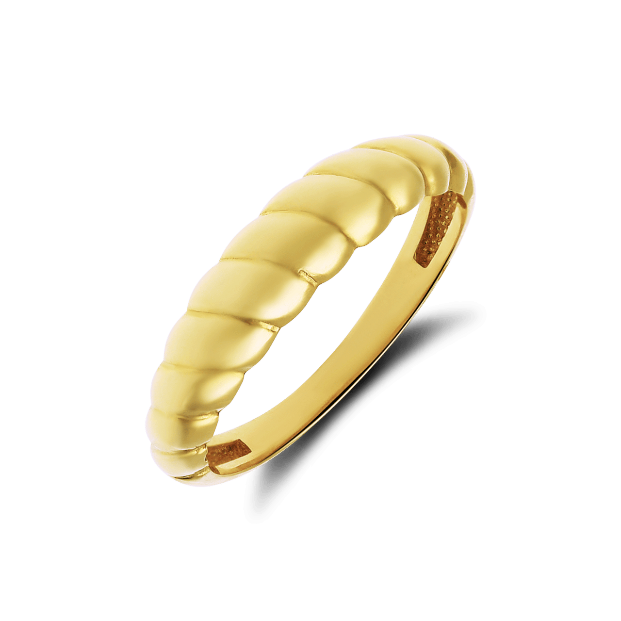 14 Karat Gelbgoldring Croissant