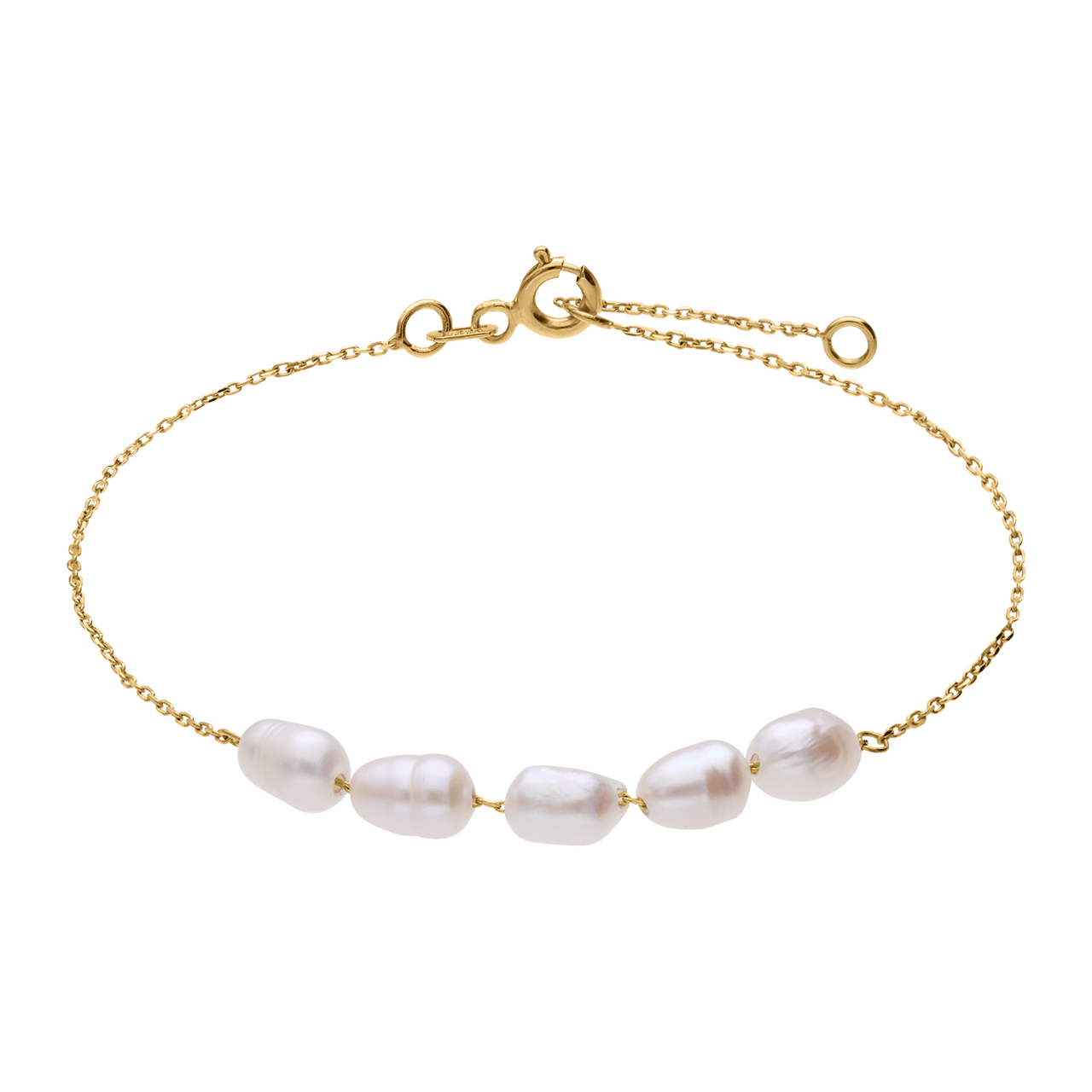 14 Karaat gouden armband met parels