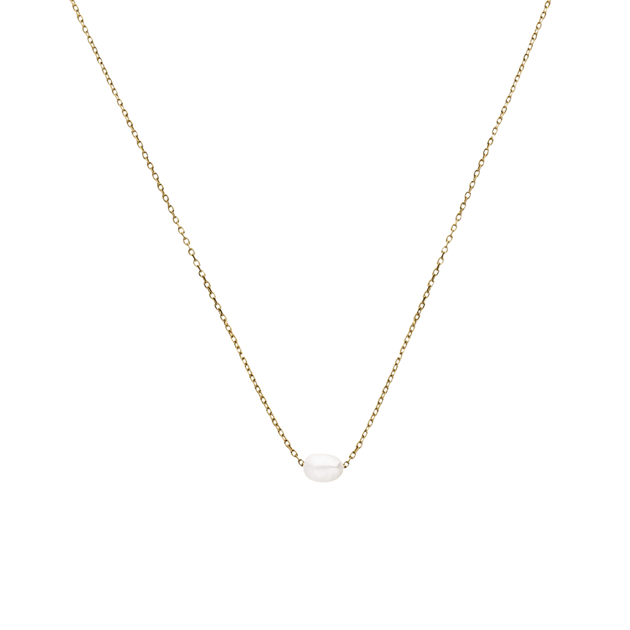 Halskette aus 585er Gelbgold mit Perle