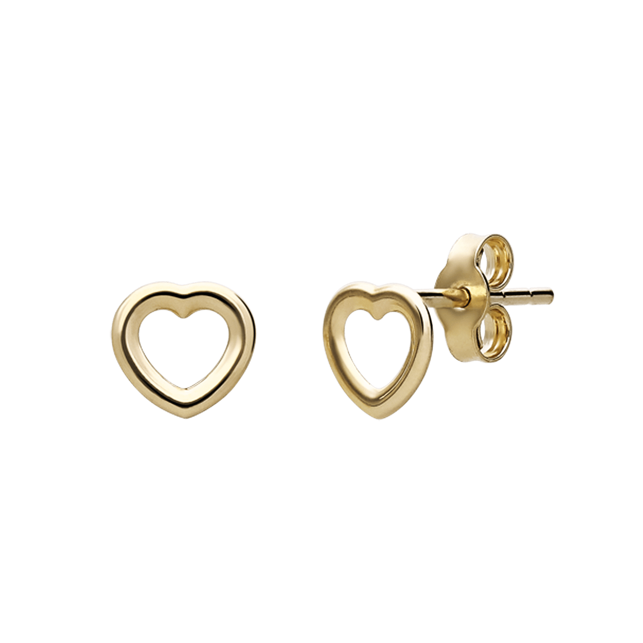 Ohrring aus 375er Gold, durchbrochenes Herz