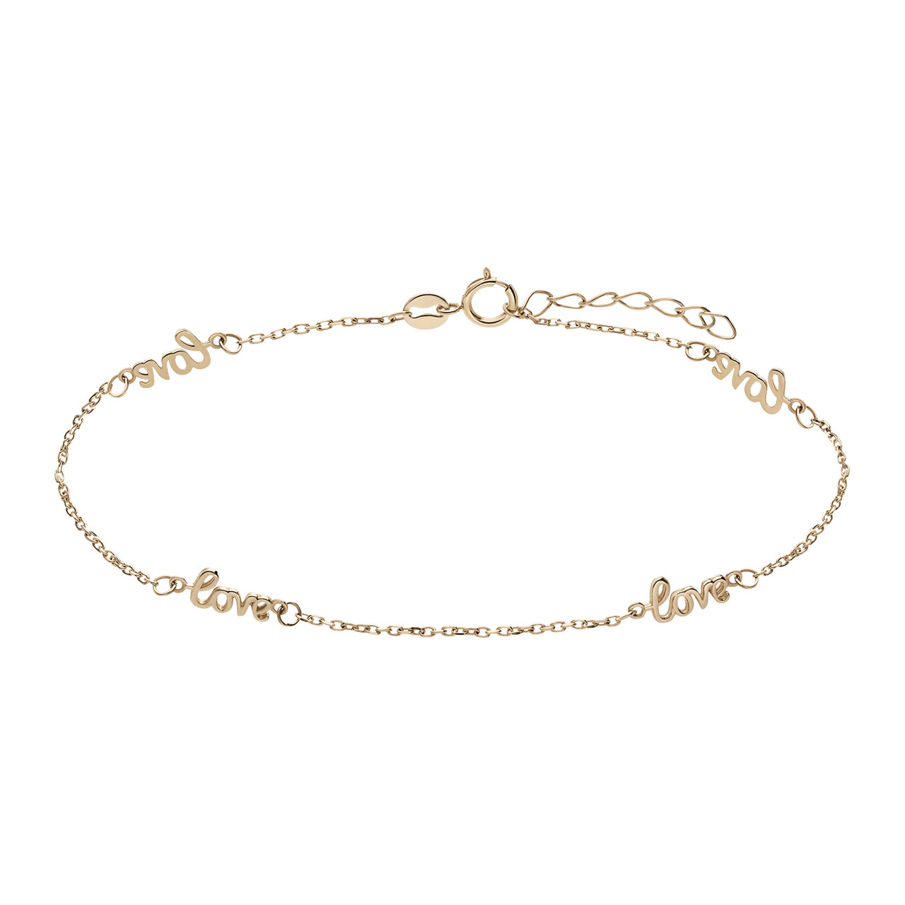 Armband aus 375er Gold, „love“