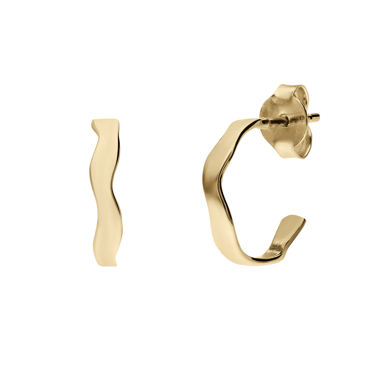 Ohrring aus 585er Gold, Welle