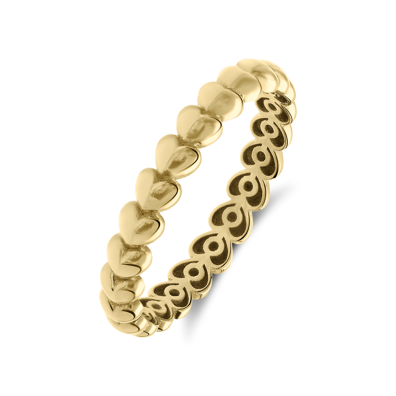 14 Karat Goldring Herzglied