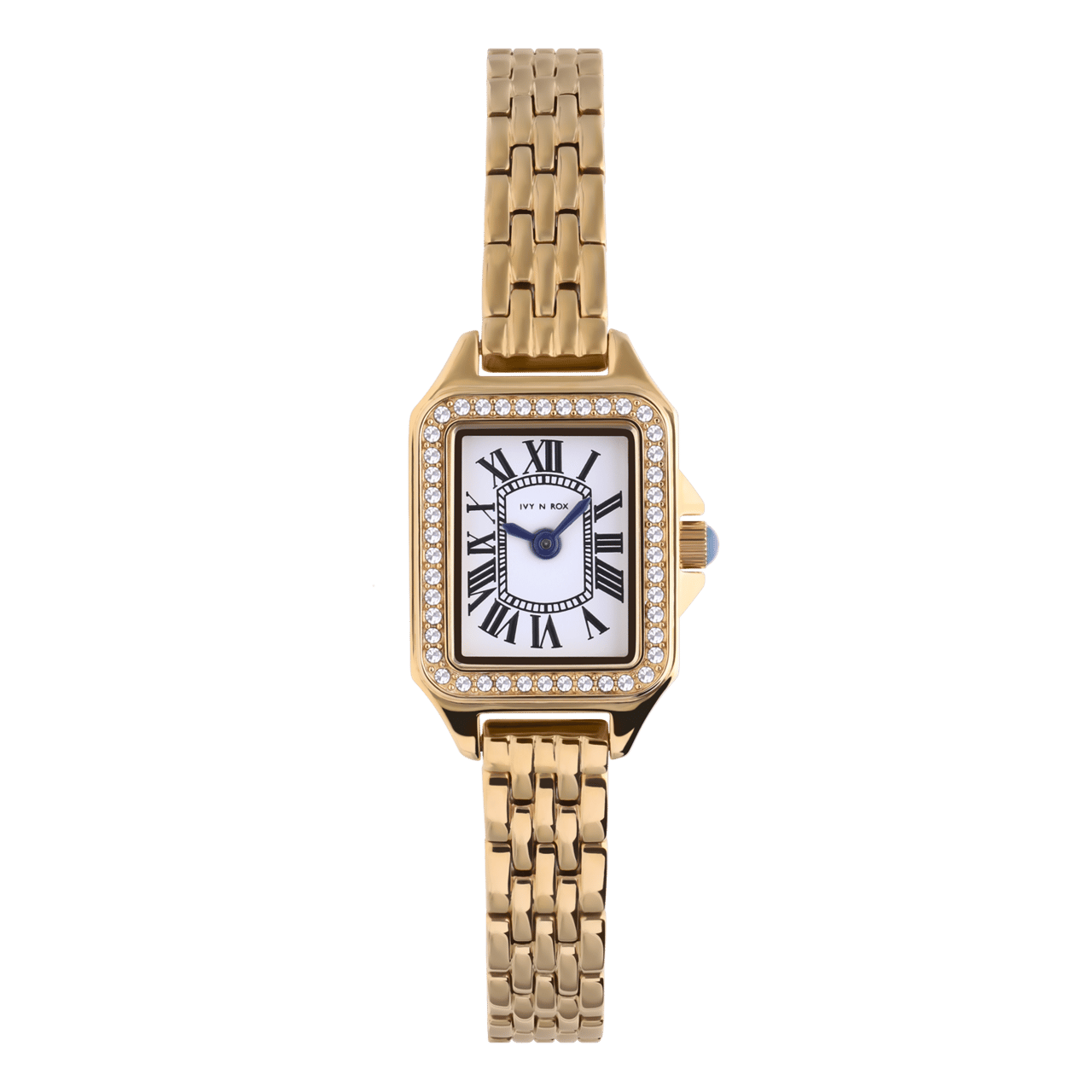IVY N ROX Armbanduhr aus Edelstahl, goldfarben, mit Zirkonia