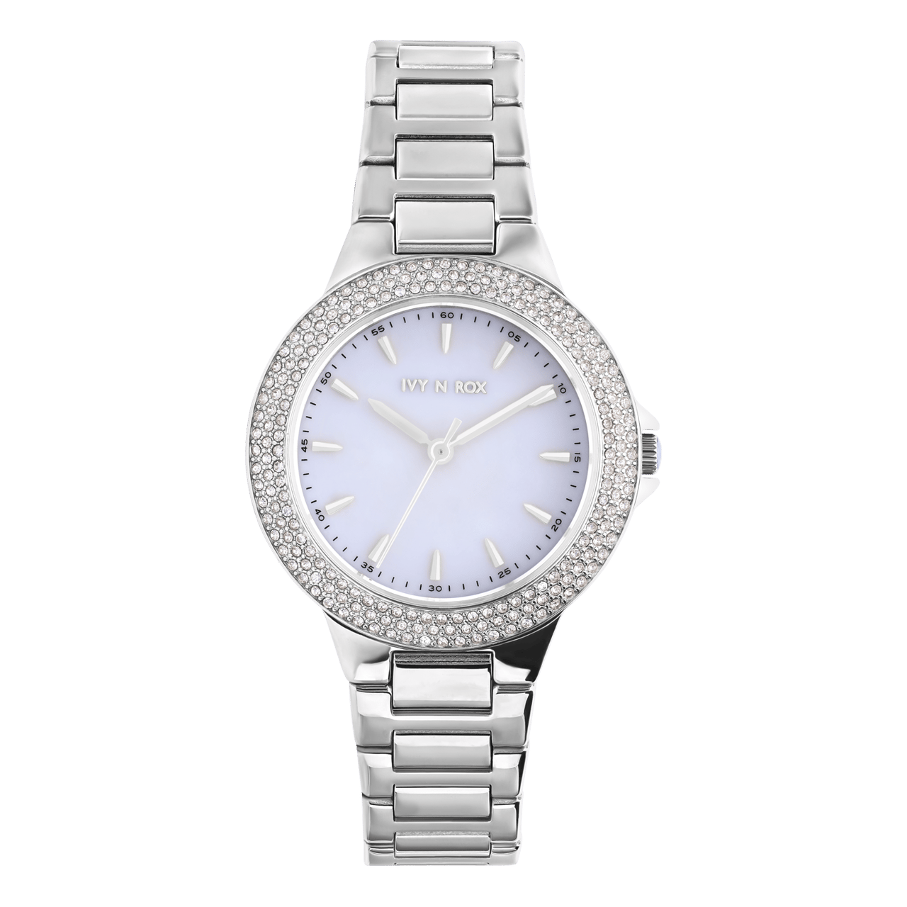IVY N ROX Damen-Armbanduhr aus Edelstahl mit Zirkonia
