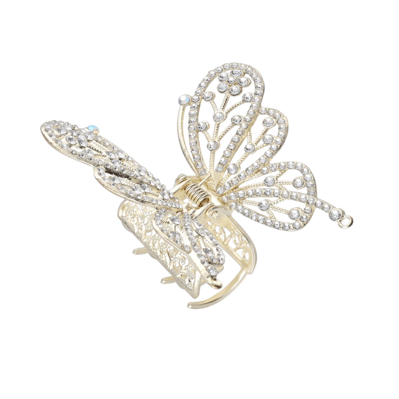 Zilverkleurige bijoux haarklem vlinder