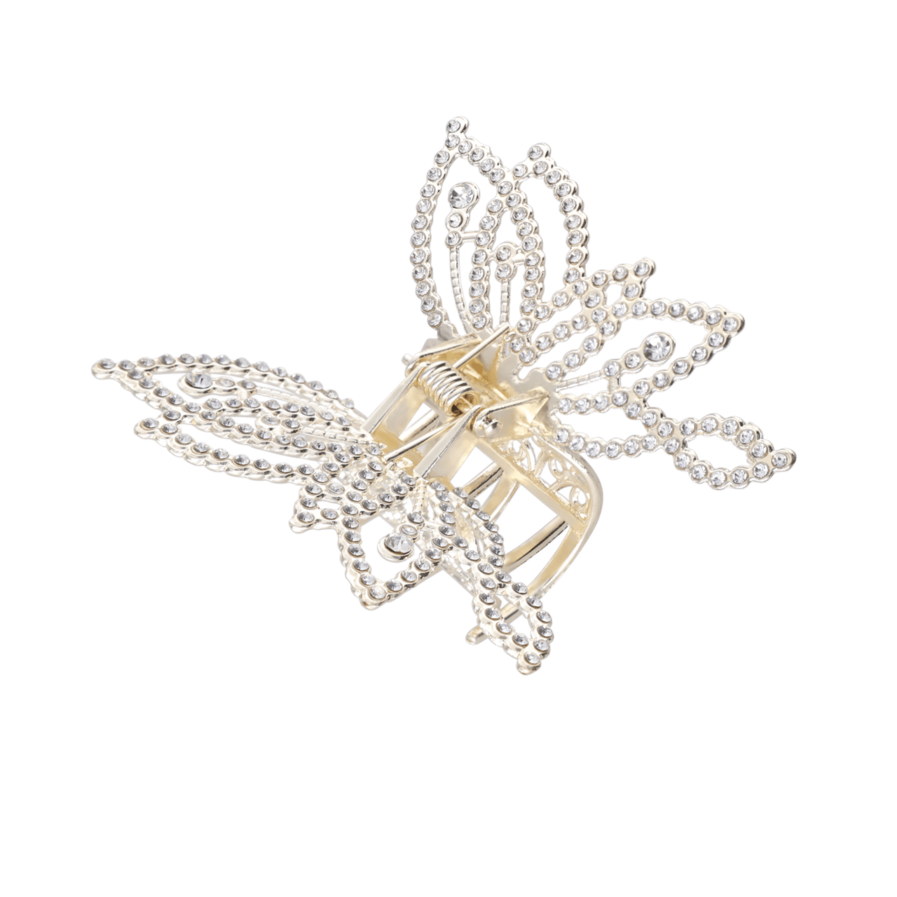 Silberfarbene Modeschmuck-Haarklammer, Schmetterling