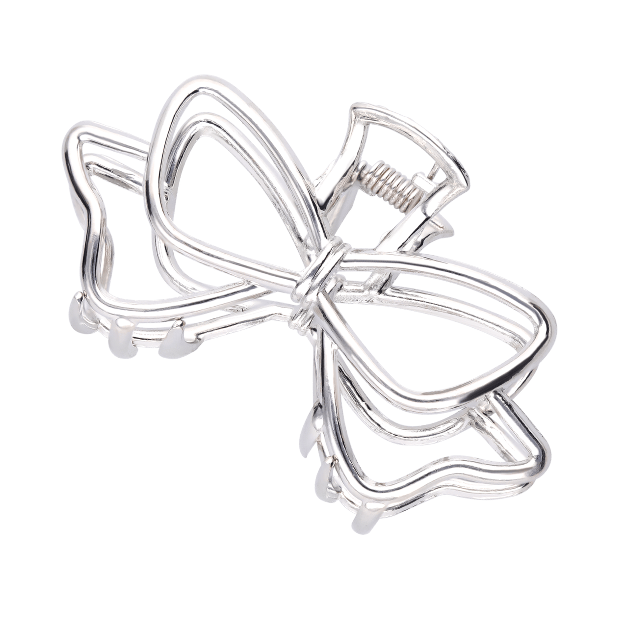 Bijoux zilverkleurige haarklem strik voor dames