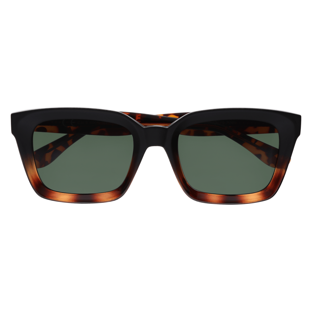 Braune quadratische Sonnenbrille mit Pantherprint