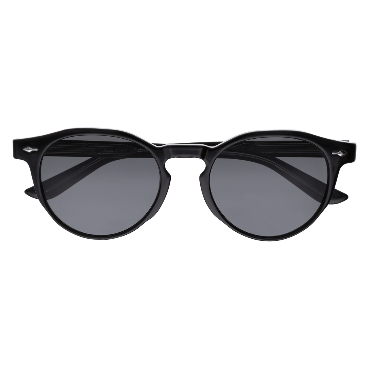 Schwarze runde Sonnenbrille