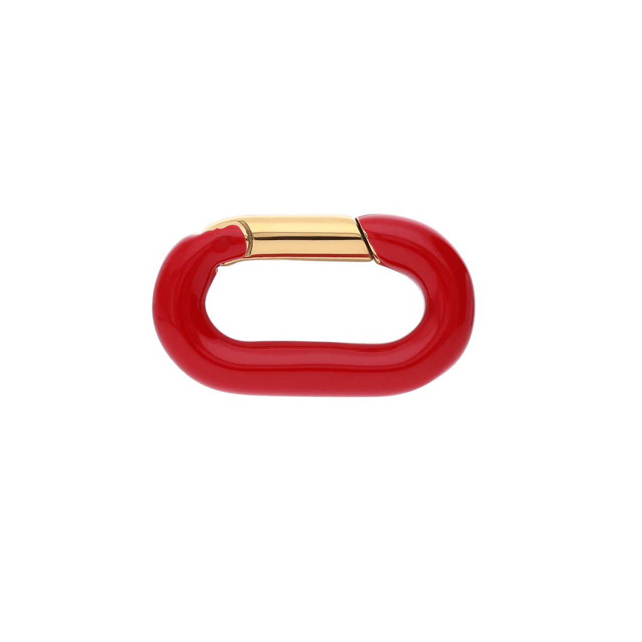 Stalen goldplated hanger met rood emaille voor dames