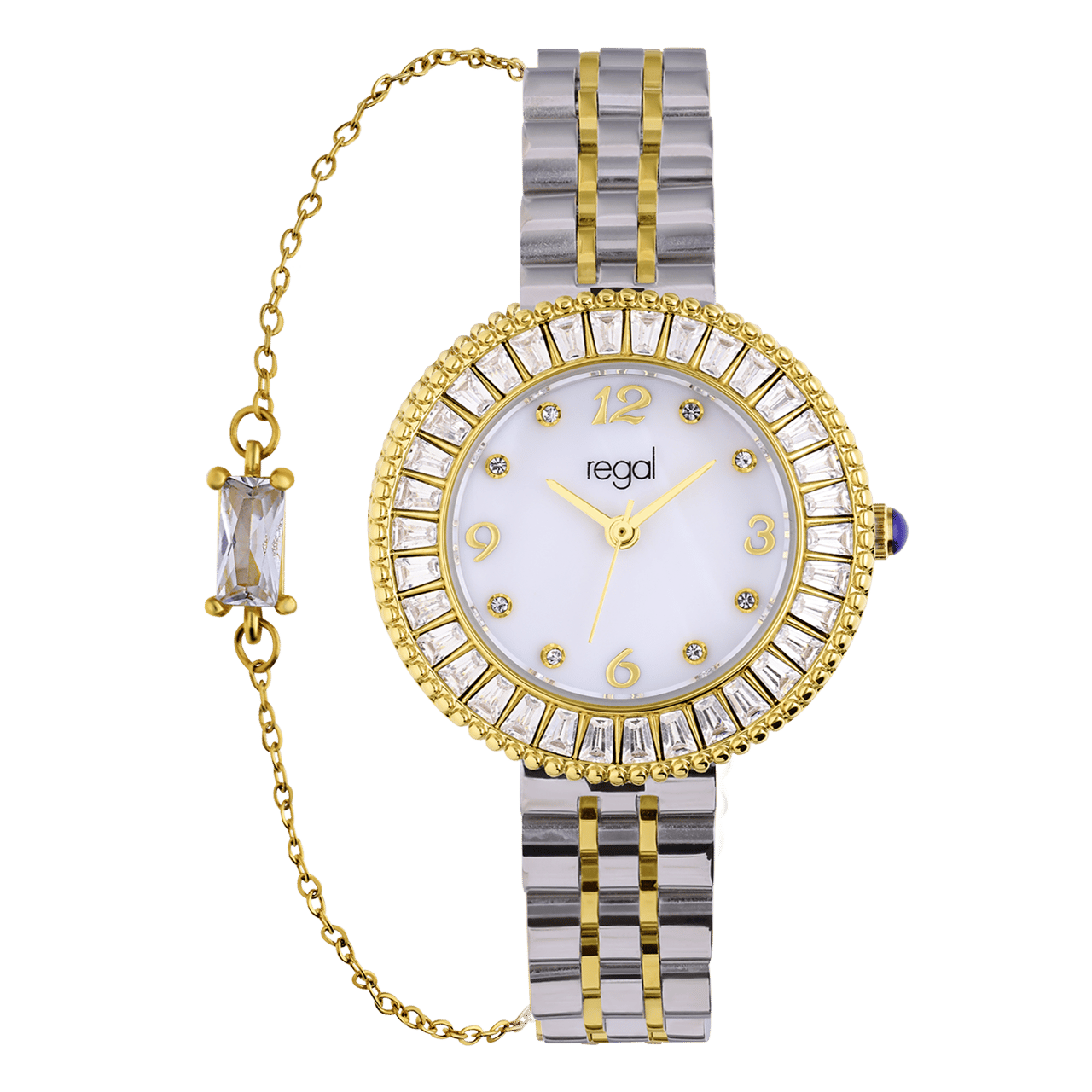 Regal damesset Horloge en armband Bicolor