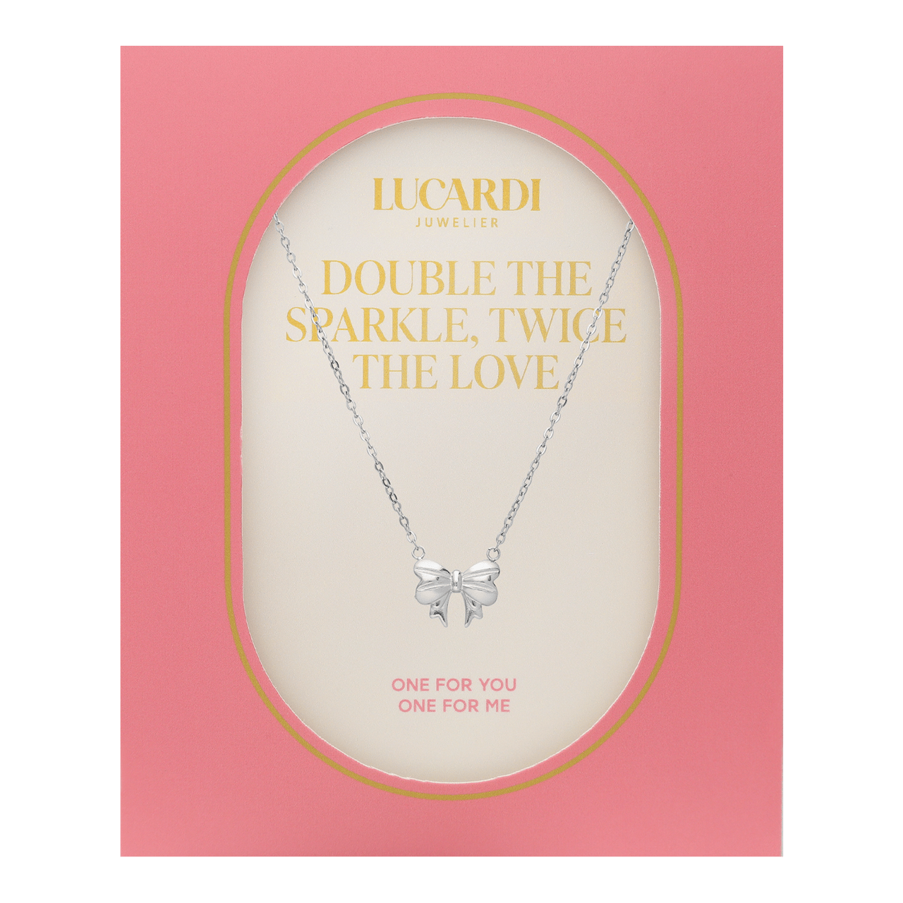 Stainless steel ketting met strik