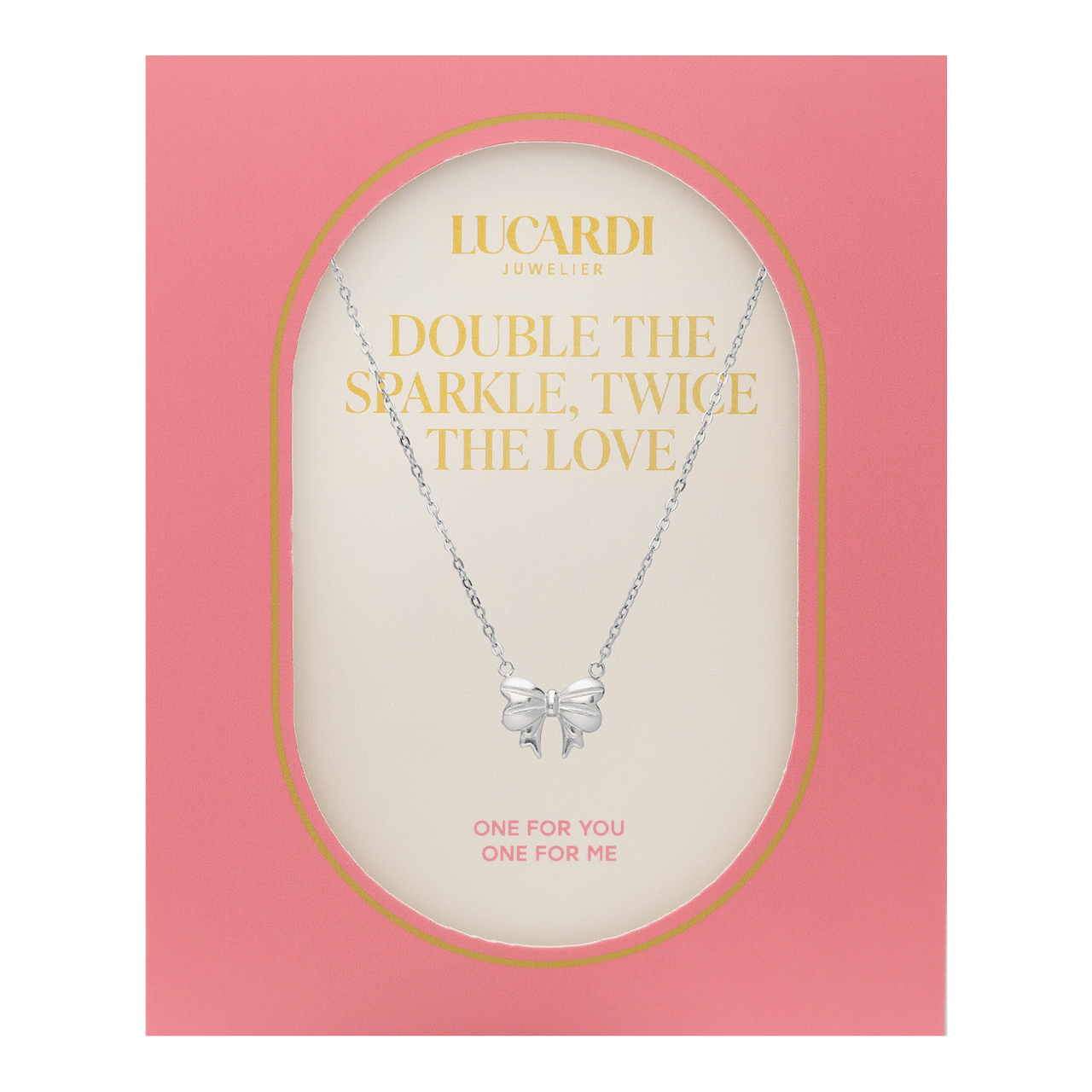 Stalen ketting met strik