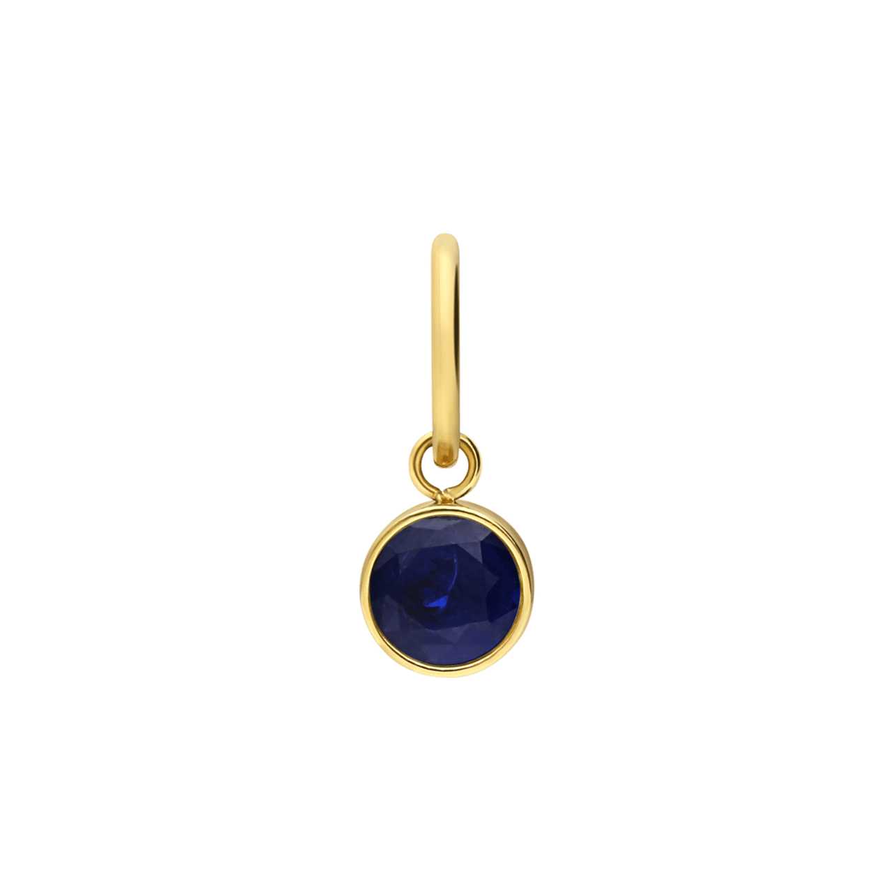 Stainless steel goldplated bedel geboortesteen september