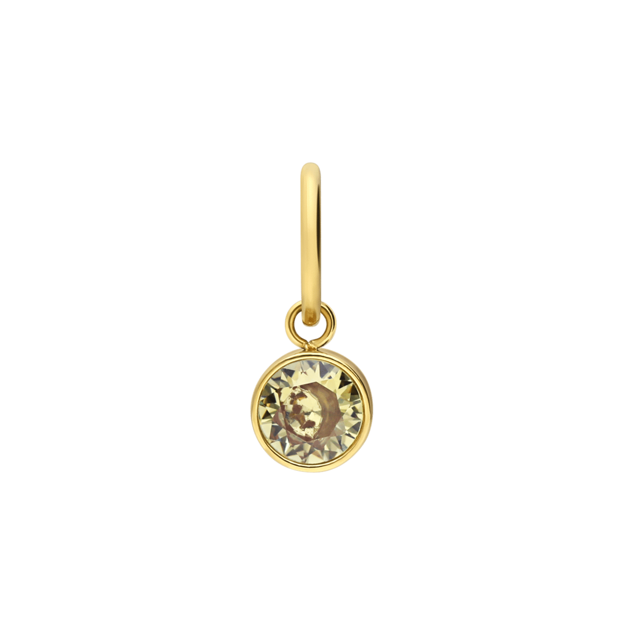 Stainless steel goldplated bedel geboortesteen november