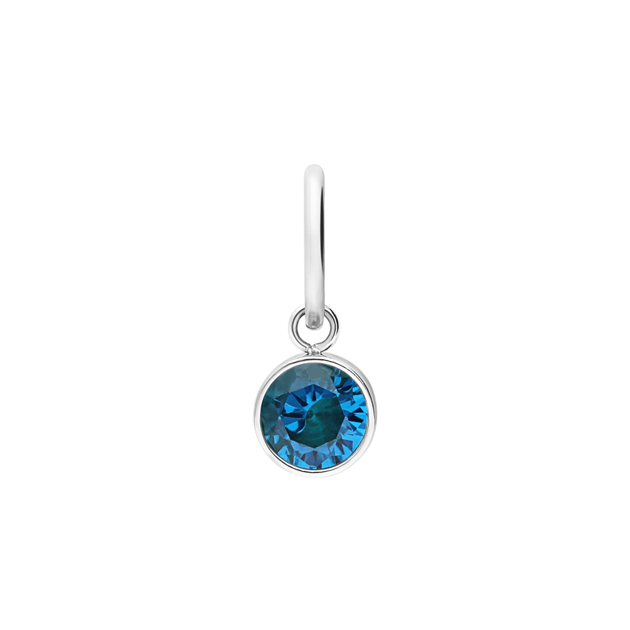 Charm aus Edelstahl, Geburtsstein, Dezember