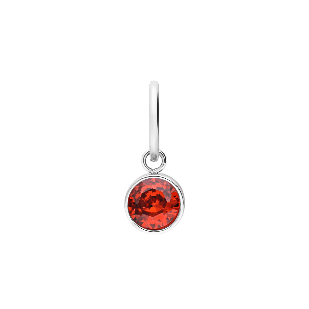 Charm aus Edelstahl, Geburtsstein, Januar