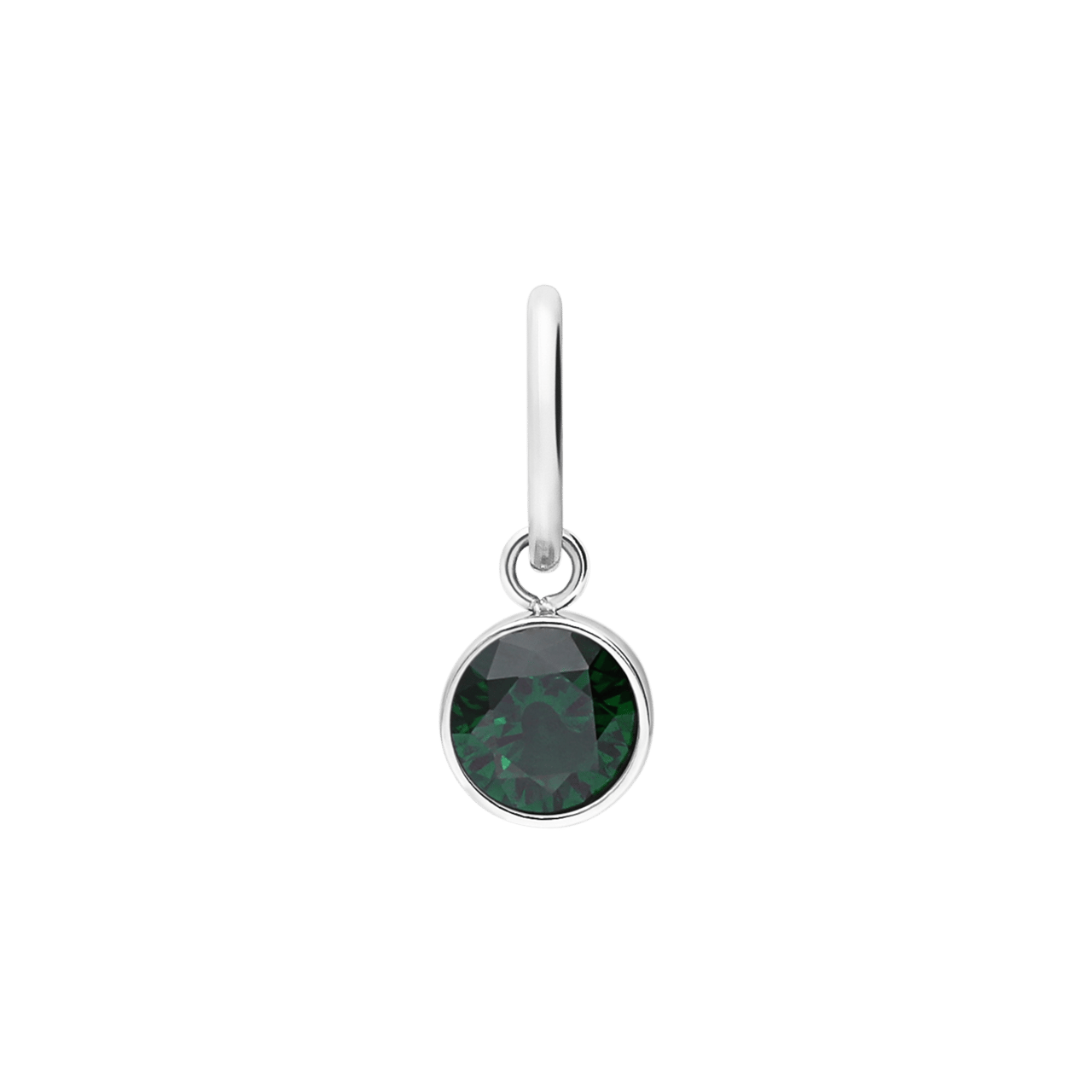 Charm aus Edelstahl, Geburtsstein, Mai