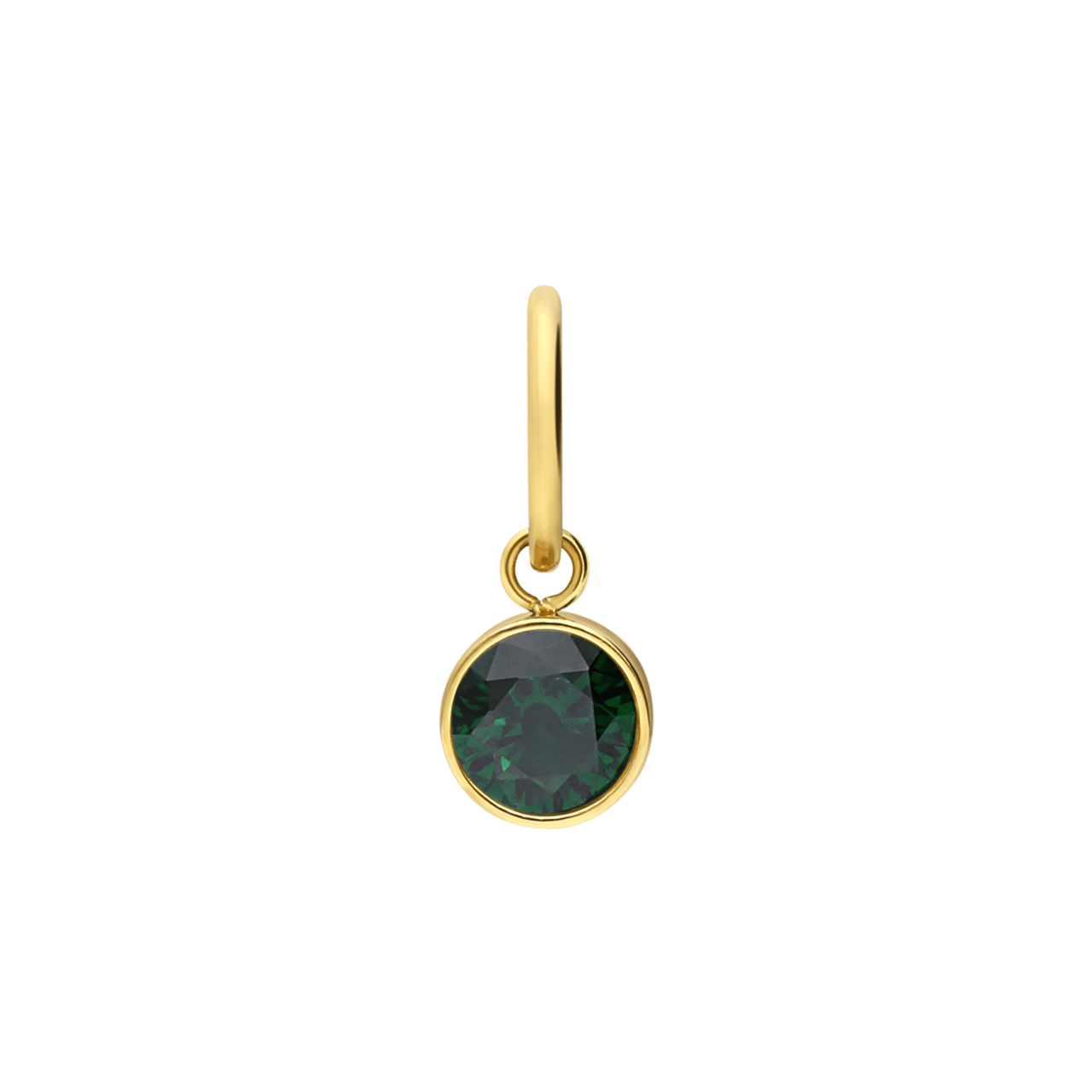 Stainless steel goldplated bedel geboortesteen mei