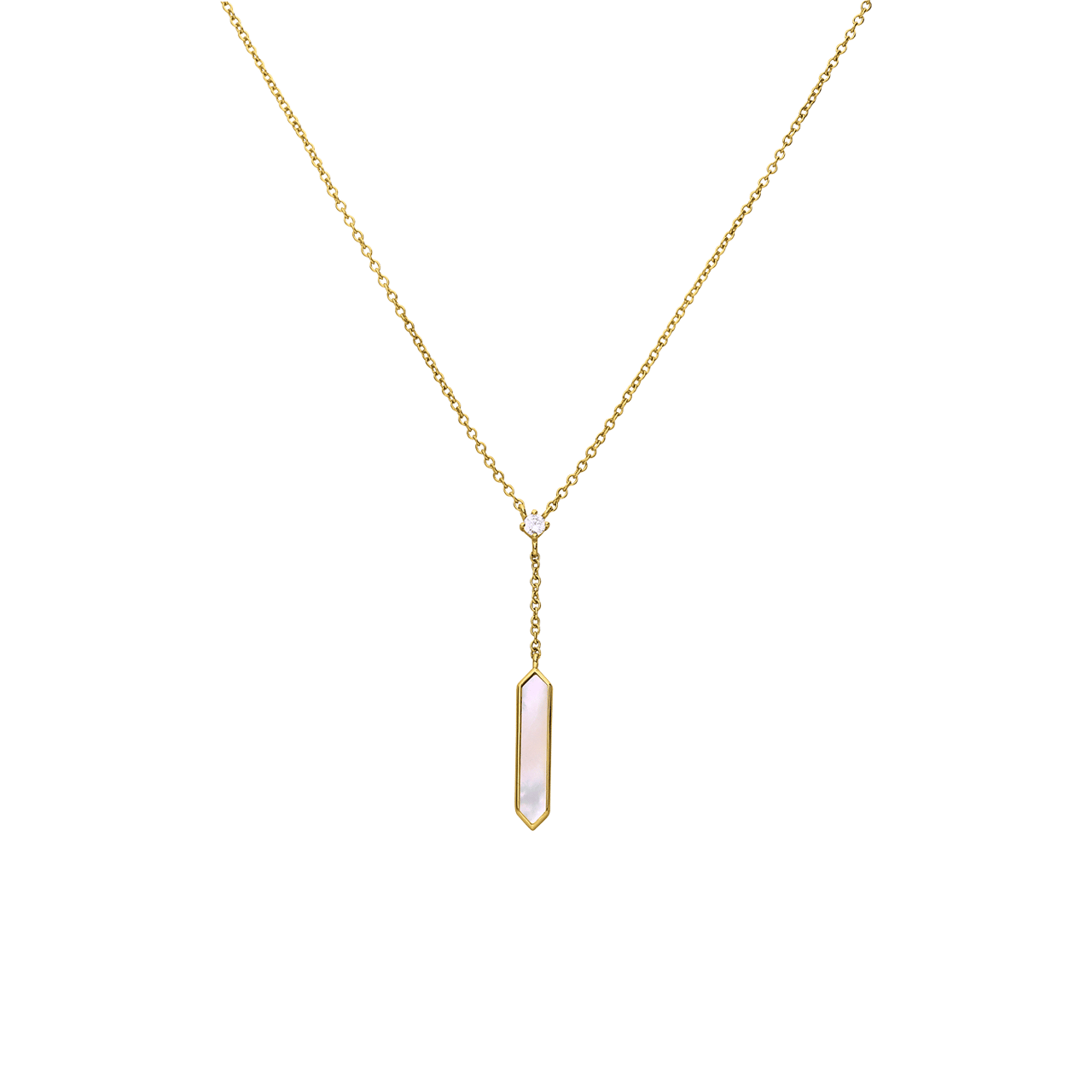 Zilveren goldplated ketting met hanger en zirkonia