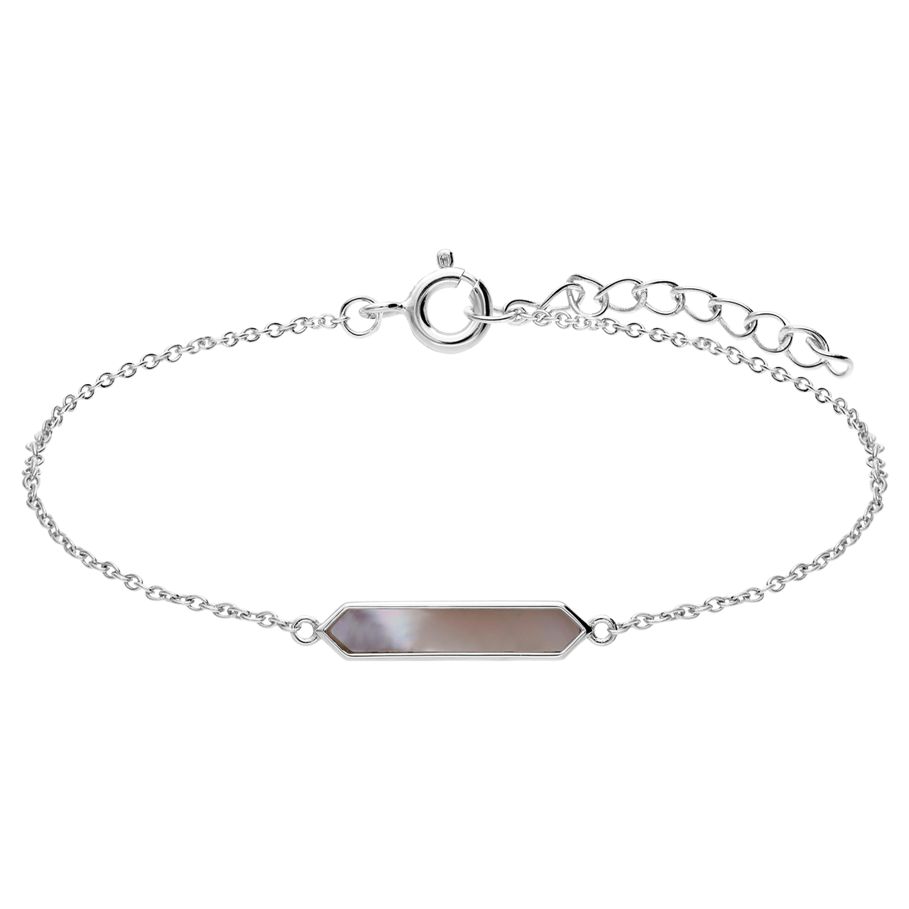 Zilveren armband met parelmoer