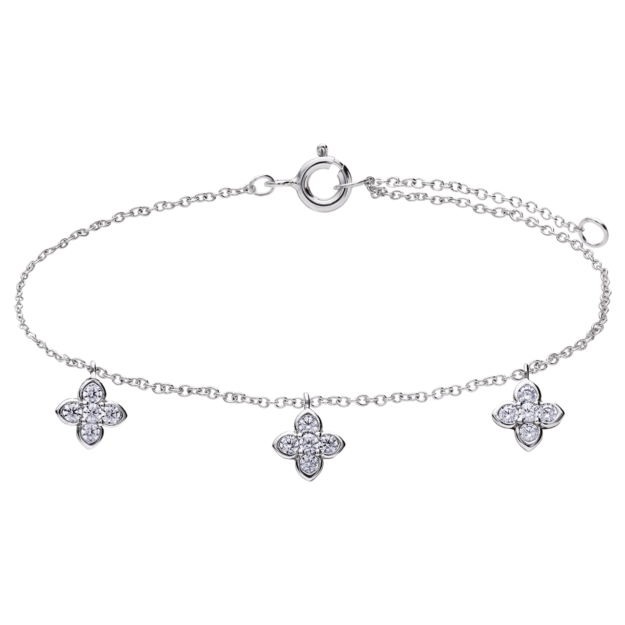 Zilveren armband met hanger sterren