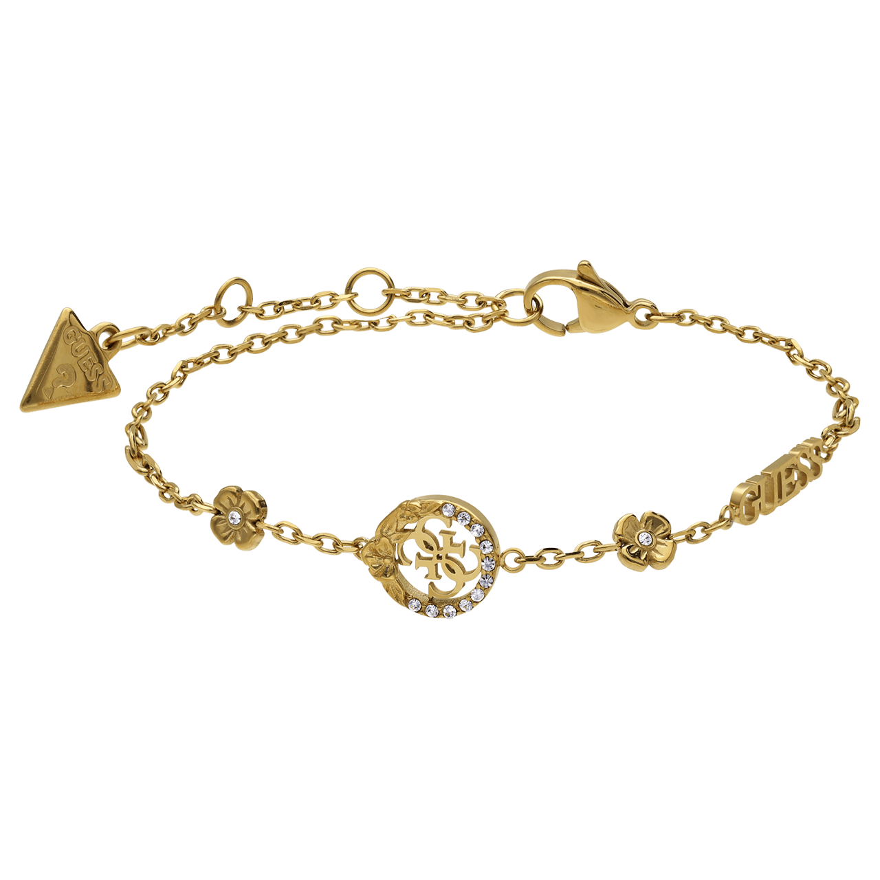 Guess stalen goldplated armband 4 LOVE
