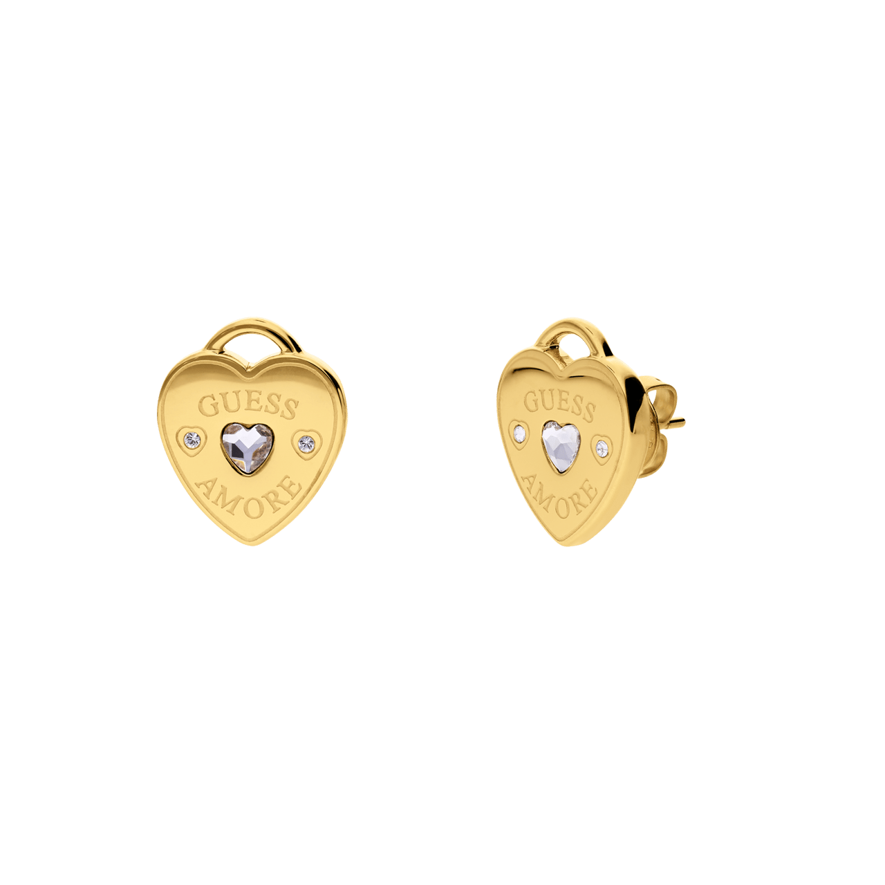 Guess stalen goldplated oorbellen VINTAGE