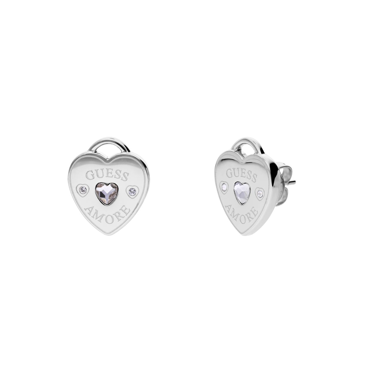 Guess stalen oorbellen AMORE