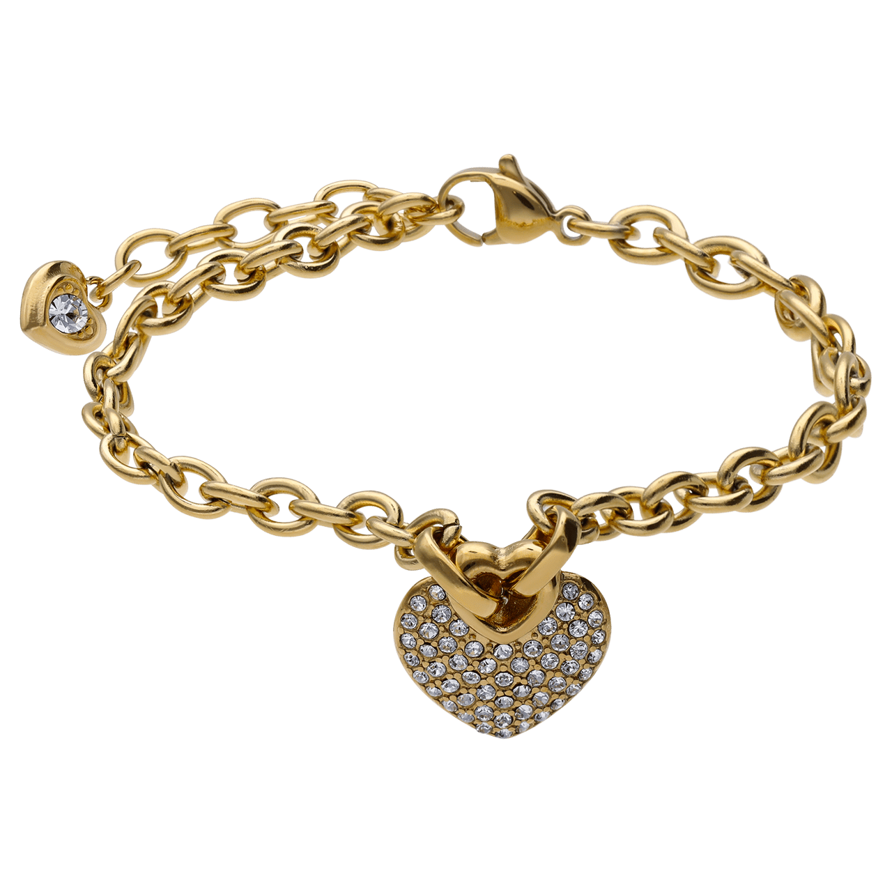 Guess stainless steel goldplated armband CRAZY IN LOVE